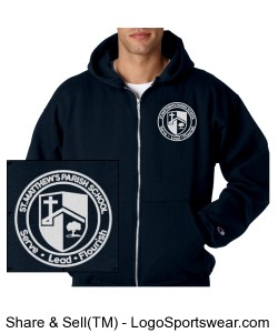 Uniform Approved Unisex Adult Champion Heavyweight Zip Hooded Sweatshirt Design Zoom